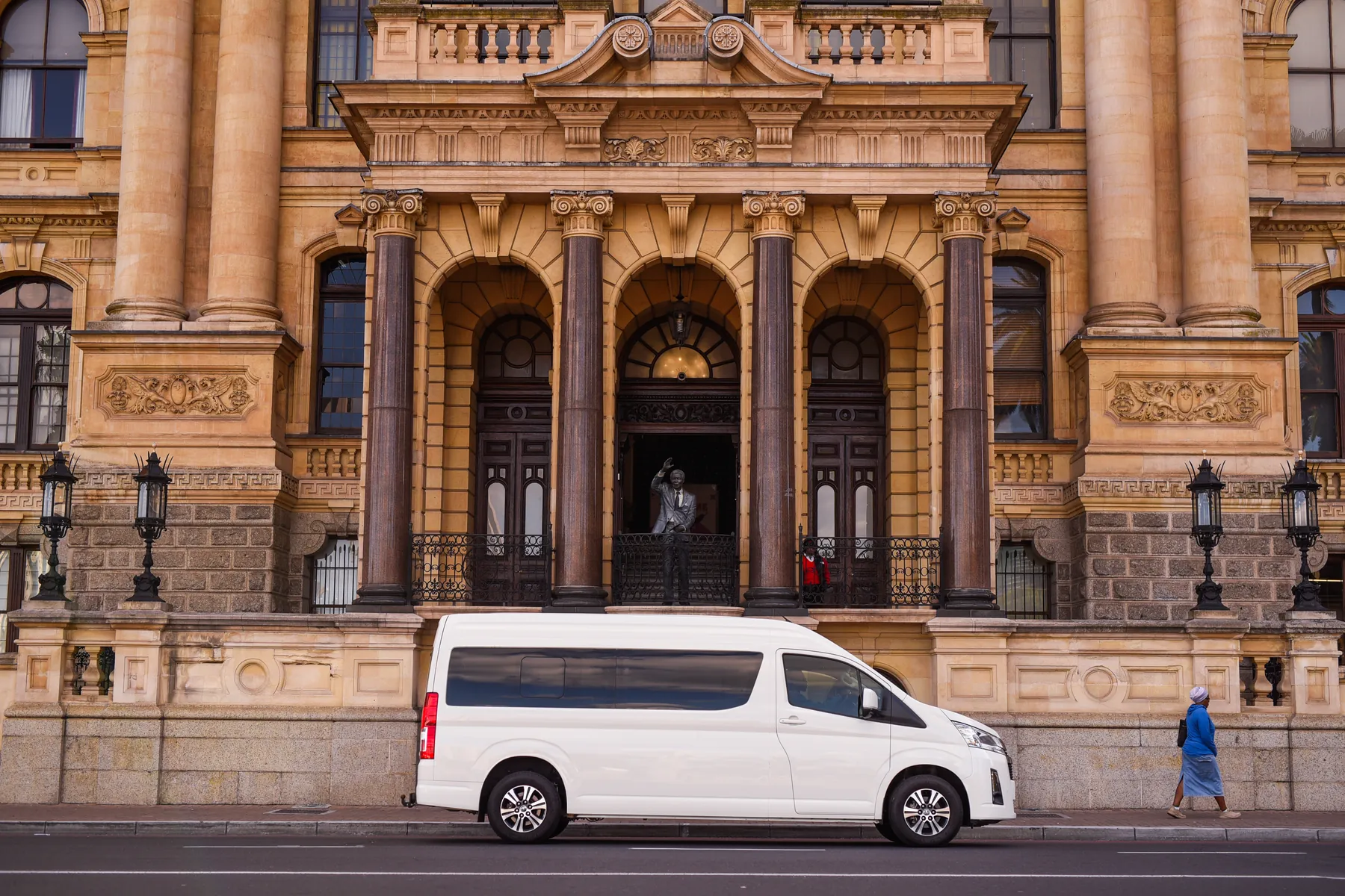 The One Day Africa Toyota Quantum outside Cape Town City Hall